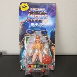 Trap Jaw Teela PACKAGE ERROR Masters of the Universe Cartoon Collection Box DMG